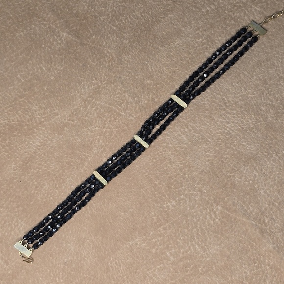 1928 Jewelry Black Beaded Choker - Picture 6 of 8